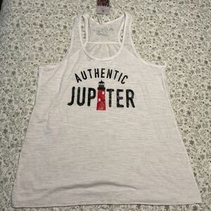 White Racerback Tank from Jupiter Lighthouse in Florida